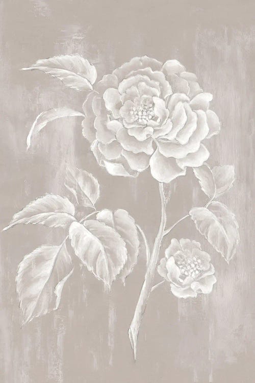 Delicate Blossoms On Neutral Canvas II