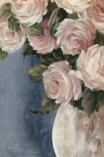 Alex Black: Pink Roses In Ceramic Vase by Alex Black
