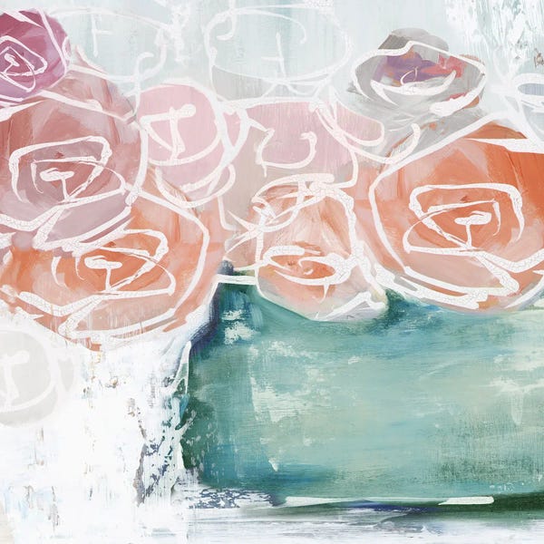 Alex Black: Pink Flowers in Pot by Alex Black