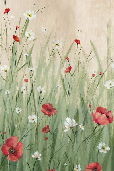 Wildflowers: Wildflowers In Gentle Breeze I by Alex Black