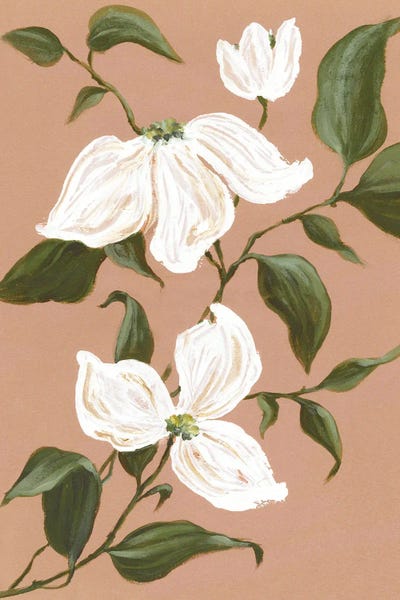 White Blooms On Earthy Canvas II