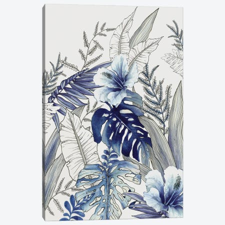 Blue Tropical Forest I Canvas Print #BLK7} by Alex Black Canvas Wall Art