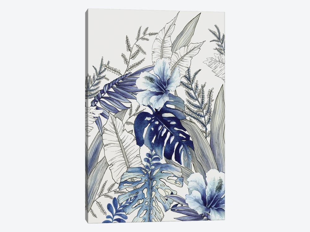 Blue Tropical Forest I by Alex Black 1-piece Canvas Print