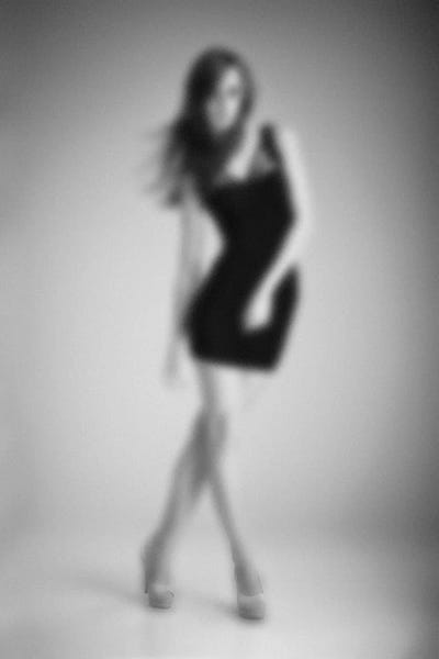 Black & White Pop Culture Art: Blurred Grace by 5by5collective