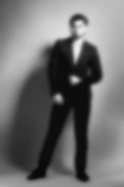 Black & White Pop Culture Art: Blurred Julian by 5by5collective