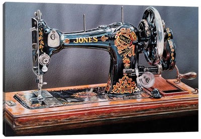 The Machine VIII Canvas Art Print - Knitting & Sewing