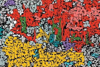 Mess by J.Bello Studio framed canvas print