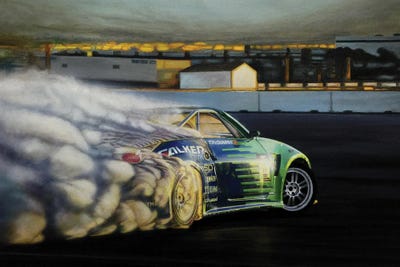 Drigting Car III by J.Bello Studio metal wall art