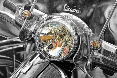 Vespa III by J.Bello Studio metal wall art