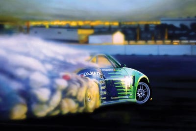 Drifting Car IV by J.Bello Studio framed canvas print