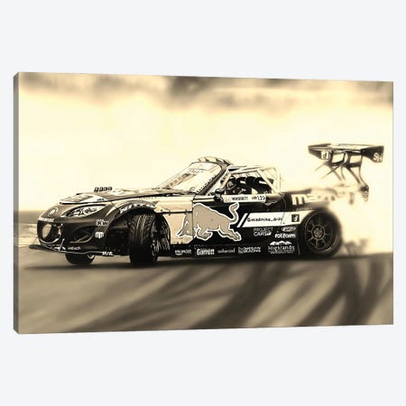 Mad Mike Drift Car IV Canvas Print #BLO184} by J.Bello Studio Canvas Art Print