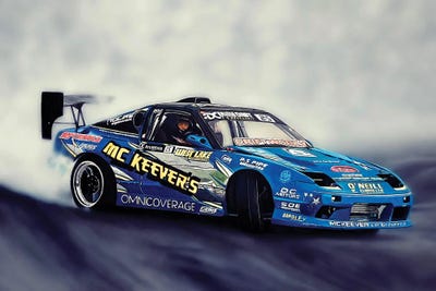 Drift Car I by J.Bello Studio framed canvas print