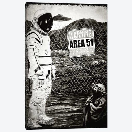 Area 51 In Black & White Canvas Print #BLO199} by J.Bello Studio Art Print