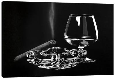 After Hours BW Canvas Art Print - Whiskey Art