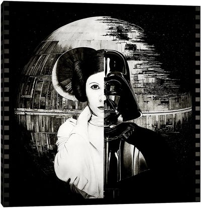 Heritage In Black & White II Canvas Art Print - Darth Vader