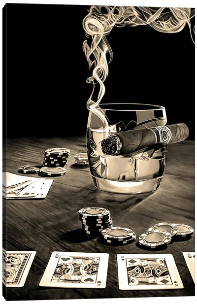 After Hours XI BW II Canvas Art Print - Game Room Art