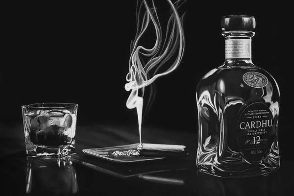 Smoking: After Hours XV Black & White by J.Bello Studio
