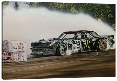 Hoonicorn Drift Car Canvas Art Print - Auto Racing Art