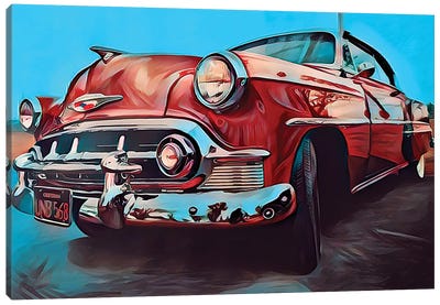 American Dream Car IV Canvas Art Print - J.Bello Studio
