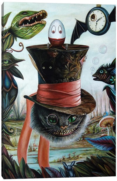 Living in a Dream Canvas Art Print - Cheshire Cat