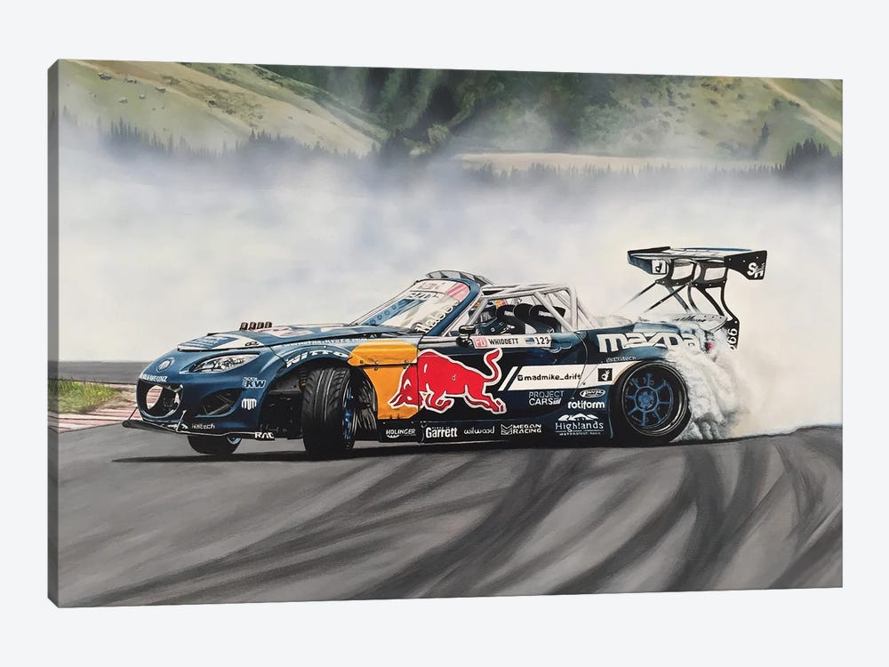 Mad Mike Drift Car by J.Bello Studio 1-piece Canvas Art Print