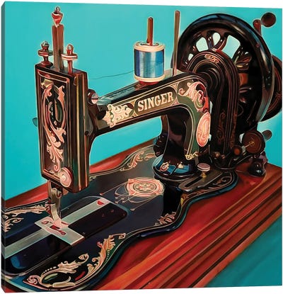 The Machine XV Canvas Art Print - Knitting & Sewing Art