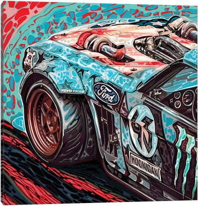 Hoonicorn Drift Car V Canvas Art Print - J.Bello Studio