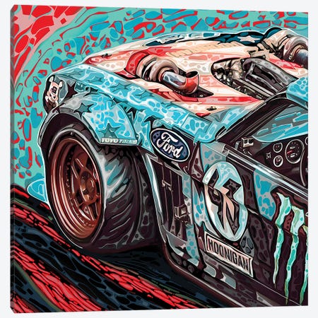 Hoonicorn Drift Car V Canvas Print #BLO273} by J.Bello Studio Canvas Wall Art