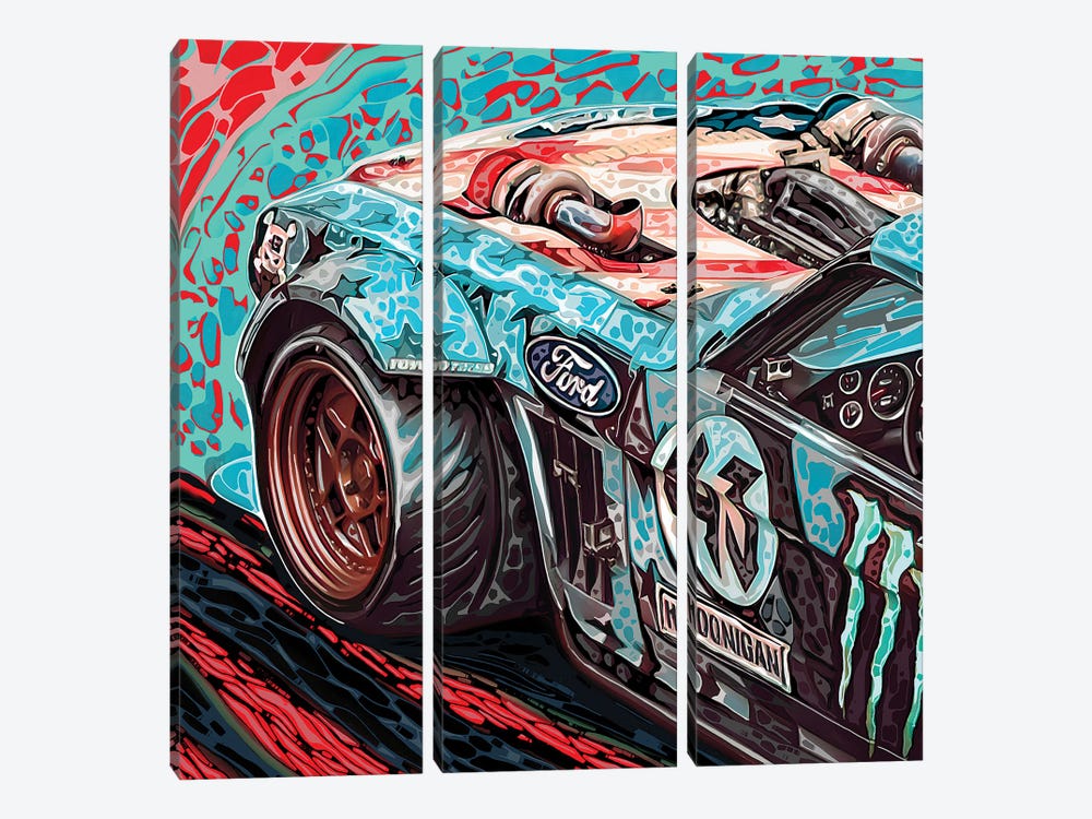 Hoonicorn Drift Car V by J.Bello Studio 3-piece Art Print