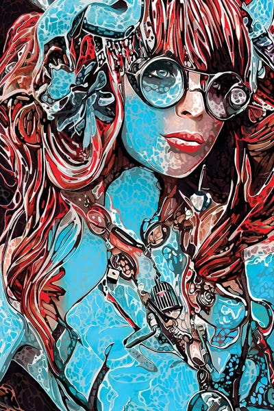 Red Lips by J.Bello Studio framed canvas print