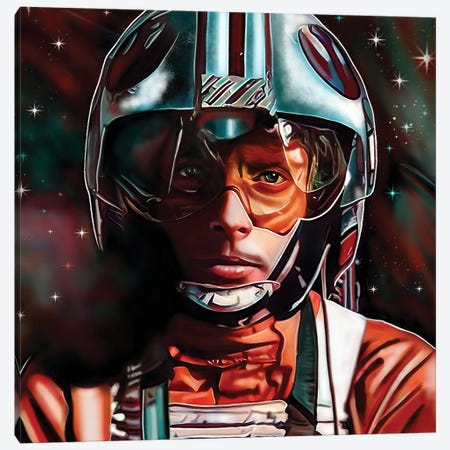 Luke Skywalker Canvas Print #BLO277} by J.Bello Studio Canvas Art Print