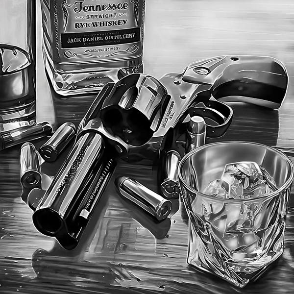 Western Décor: Wild West IV - Black & White by J.Bello Studio