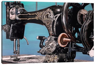 The Machine VII Canvas Art Print - Knitting & Sewing Art