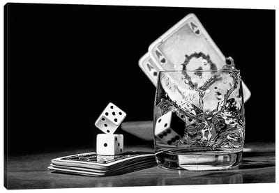 After Hours III Black And White Canvas Art Print - Cards & Board Games