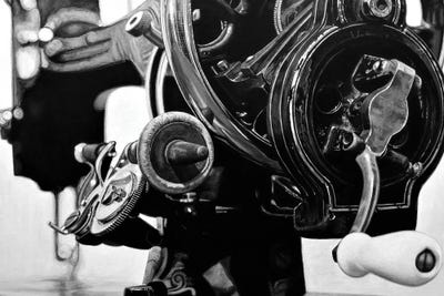 The Machine X Black And White by J.Bello Studio framed wall art