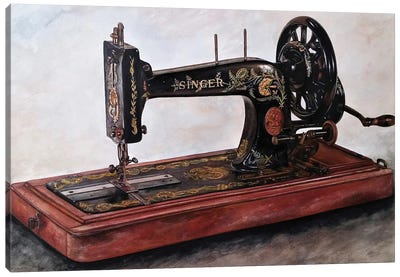 The Machine IV Canvas Art Print - Knitting & Sewing Art