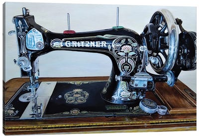 The Machine XI Canvas Art Print - Knitting & Sewing Art