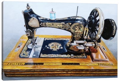 The Machine XII Canvas Art Print - Knitting & Sewing Art