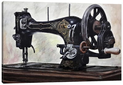The Machine Canvas Art Print - Knitting & Sewing Art