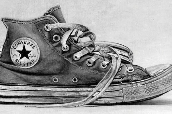 Sneakers: My Old Friends Black And White by J.Bello Studio