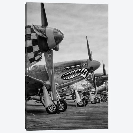 Fly Away To The Sky Black And White Canvas Print #BLO78} by J.Bello Studio Canvas Print