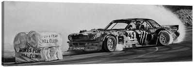 Hoonicorn Drift Car Black And White Canvas Art Print - Auto Racing Art