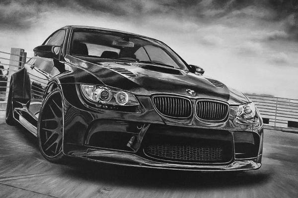 Sport Car Black And White