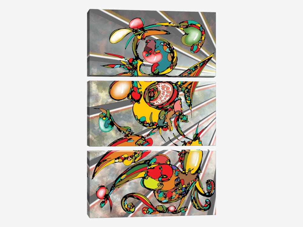 Another Dimension by J.Bello Studio 3-piece Canvas Wall Art