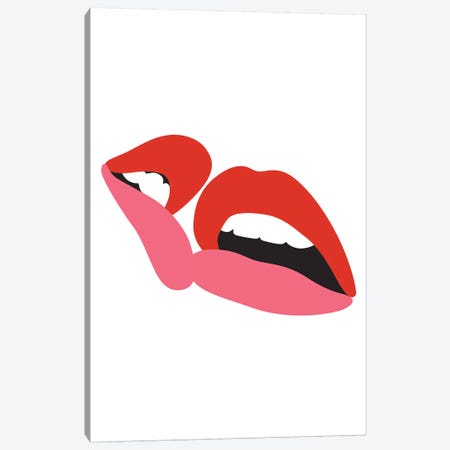 Kiss №1 Rectangle Canvas Print #BLP116} by Blek Prints Art Print