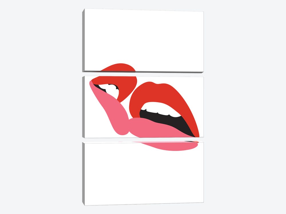 Kiss №1 Rectangle by Blek Prints 3-piece Canvas Print