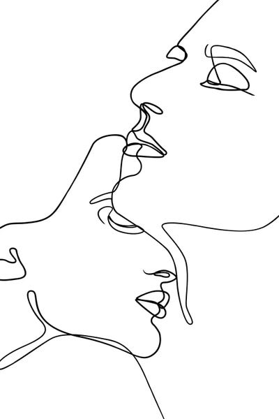 Romantic Bedroom (Couples): Love №1 Rectangle by Blek Prints