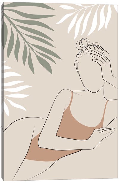 Tropical Summer Days Canvas Art Print - Women's Swimsuit & Bikini Art