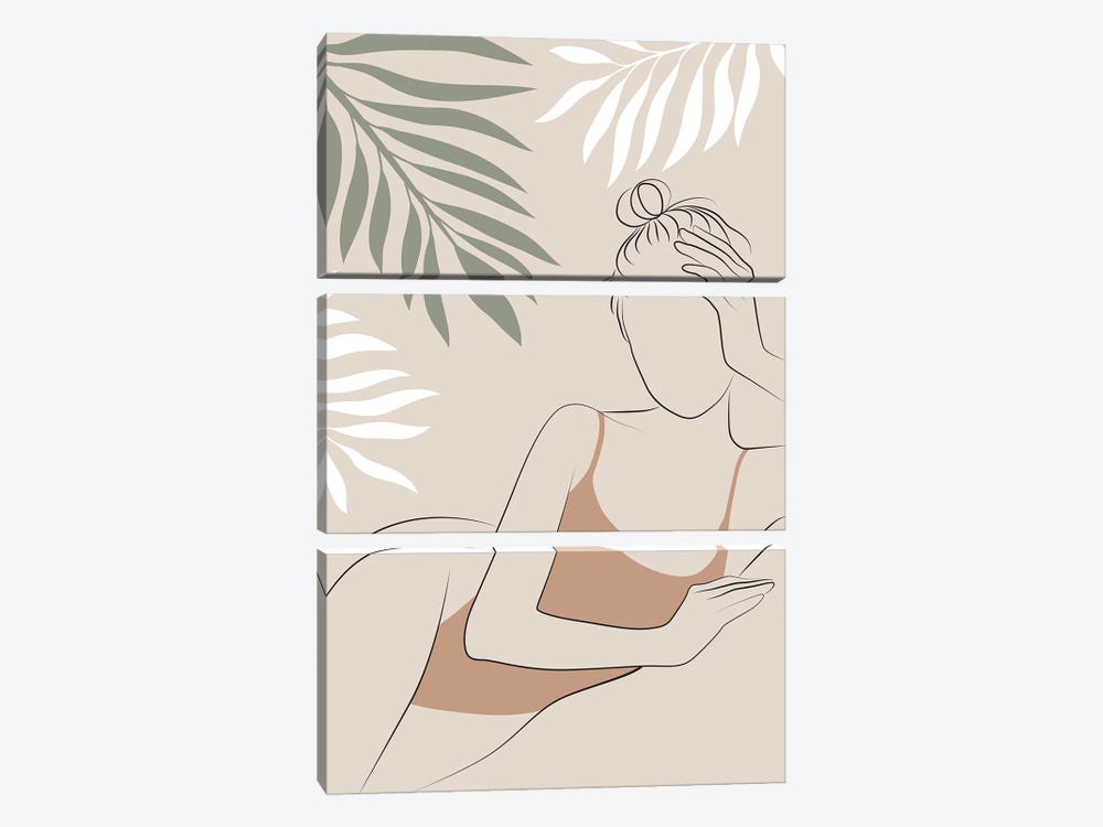 Tropical Summer Days by Blek Prints 3-piece Canvas Print