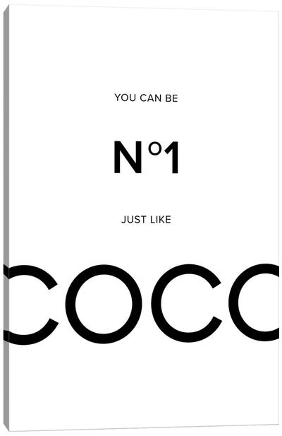 Be №1 Rectangle Canvas Art Print - Fashion Typography